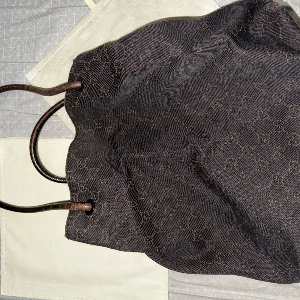 Gucci Dark Brown Monogram Tote - Picture 8 of 12